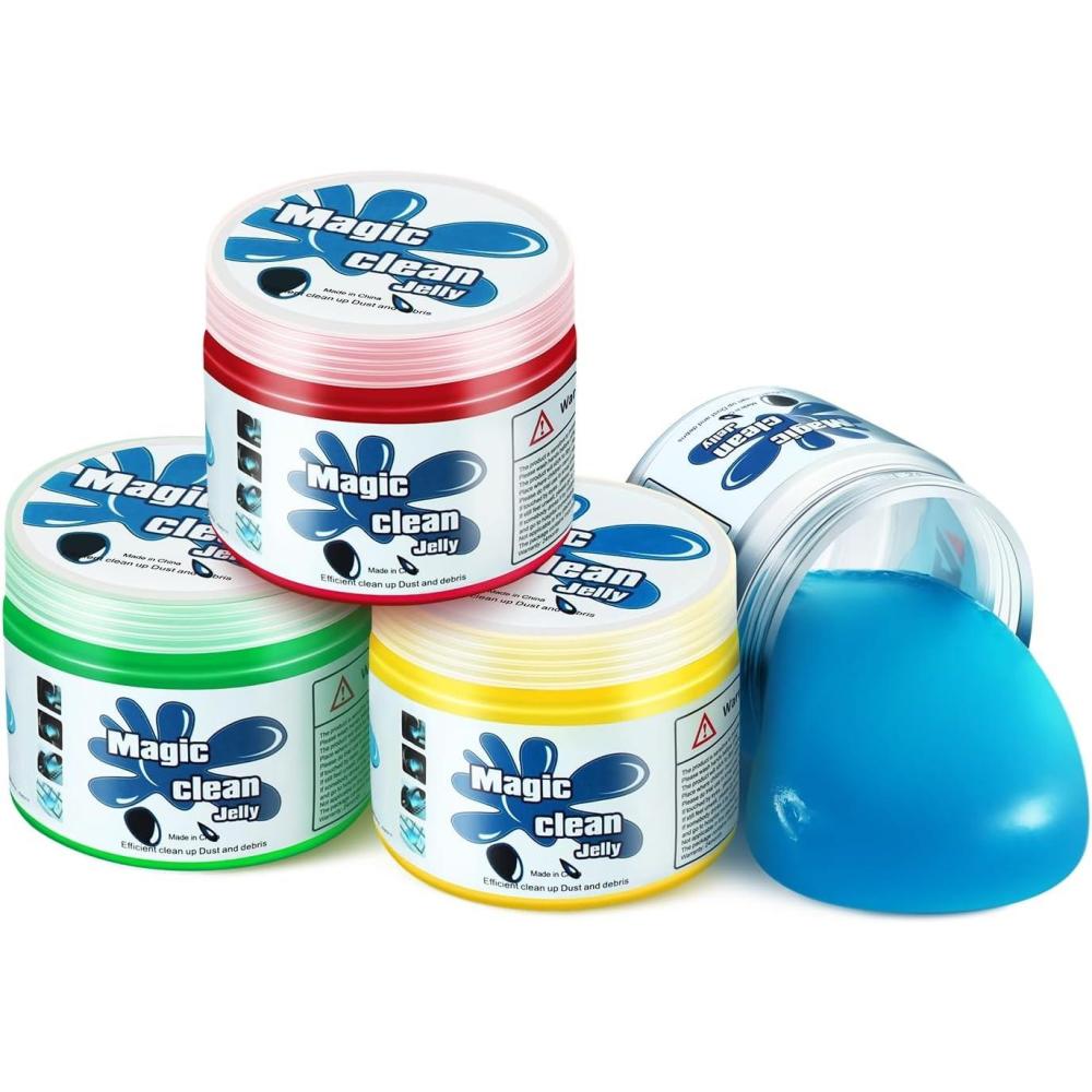 imageDNA MOTORING Car Cleaning Gels Auto Detailing Tools Cleaning Putty Car Interior Cleaner Car Jelly Cleaner Keyboard Cleaner Car Cleaning Supplies Car Gifts for Men Women Blue TOOLS00151BlueRedGreenYellow