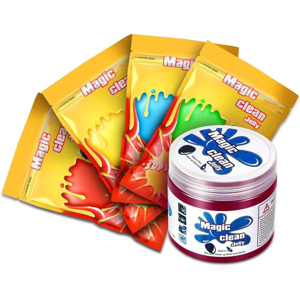 imageDNA MOTORING Car Cleaning Gels Auto Detailing Tools Cleaning Putty Car Interior Cleaner Car Jelly Cleaner Keyboard Cleaner Car Cleaning Supplies Car Gifts for Men Women Blue TOOLS00151Blueredgreenyellowpurple