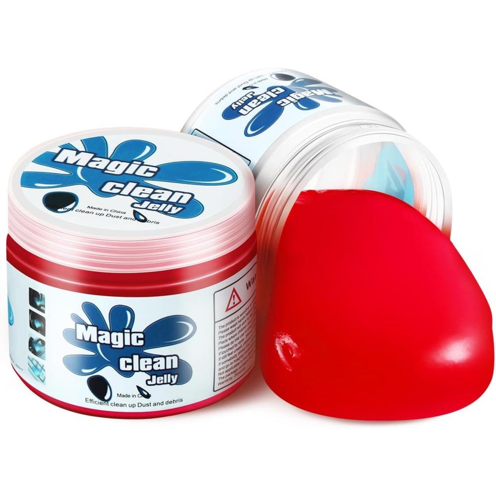 imageDNA MOTORING Car Cleaning Gels Auto Detailing Tools Cleaning Putty Car Interior Cleaner Car Jelly Cleaner Keyboard Cleaner Car Cleaning Supplies Car Gifts for Men Women Blue TOOLS00151Red