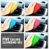 DNA MOTORING Car Cleaning Gels Auto Detailing Tools Cleaning Putty Car Interior Cleaner, Car Jelly Cleaner, Keyboard Cleaner, Car Cleaning Supplies Car Gifts for Men Women, Blue, TOOLS-00151(Blue+red+green+yellow+purple)
