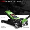 DNA MOTORING Low Profile Hydraulic Trolley Service/Floor Jack, 3 Ton (6000 lbs) Capacity, Lifting Range 3″-20″, TOOLS-00235(Green)