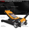 DNA MOTORING Low Profile Hydraulic Trolley Service/Floor Jack, 3 Ton (6000 lbs) Capacity, Lifting Range 3″-20″, TOOLS-00235(Orange)