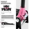 DNA MOTORING Low Profile Hydraulic Trolley Service/Floor Jack, 3 Ton (6000 lbs) Capacity, Lifting Range 3″-20″, TOOLS-00235(Pink)