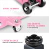 DNA MOTORING TOOLS-00234 Low Profile Hydraulic Trolley Service/Floor Jack, 2 Ton (4000 lbs) Capacity, Lifting Range 5.1″-13″, Black(Pink)