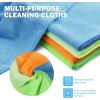 DNA MOTORING TOOLS-00258 Cleaning Towels Car Washing Microfiber Cloth for Auto Detailing Home Kitchen, 12×16 Inch, Yellow, Orange, Blue, Green,Pack of 24(24pcs CLEANING TOWEL)