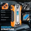 DNA MOTORING TOOLS-00269 12V 1500A 15000 mAh Multi-Function Portable Car Battery Jump Starter for Up to 7.0L Gas & 5.5L Diesel Engine, with Carry Case, White(Orange)