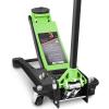 DNA MOTORING Low Profile Hydraulic Trolley Service/Floor Jack, 3 Ton (6000 lbs) Capacity, Lifting Range 3″-20″, TOOLS-00235(Green)