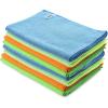 DNA MOTORING TOOLS-00258 Cleaning Towels Car Washing Microfiber Cloth for Auto Detailing Home Kitchen, 12×16 Inch, Yellow, Orange, Blue, Green,Pack of 24(12pcs CLEANING TOWEL)