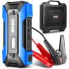 imageDNA MOTORING TOOLS00269 12V 1500A 15000 mAh MultiFunction Portable Car Battery Jump Starter for Up to 70L Gas ampamp 55L Diesel Engine with Carry Case WhiteBlue