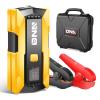 imageDNA MOTORING TOOLS00269 12V 1500A 15000 mAh MultiFunction Portable Car Battery Jump Starter for Up to 70L Gas ampamp 55L Diesel Engine with Carry Case WhiteGolden