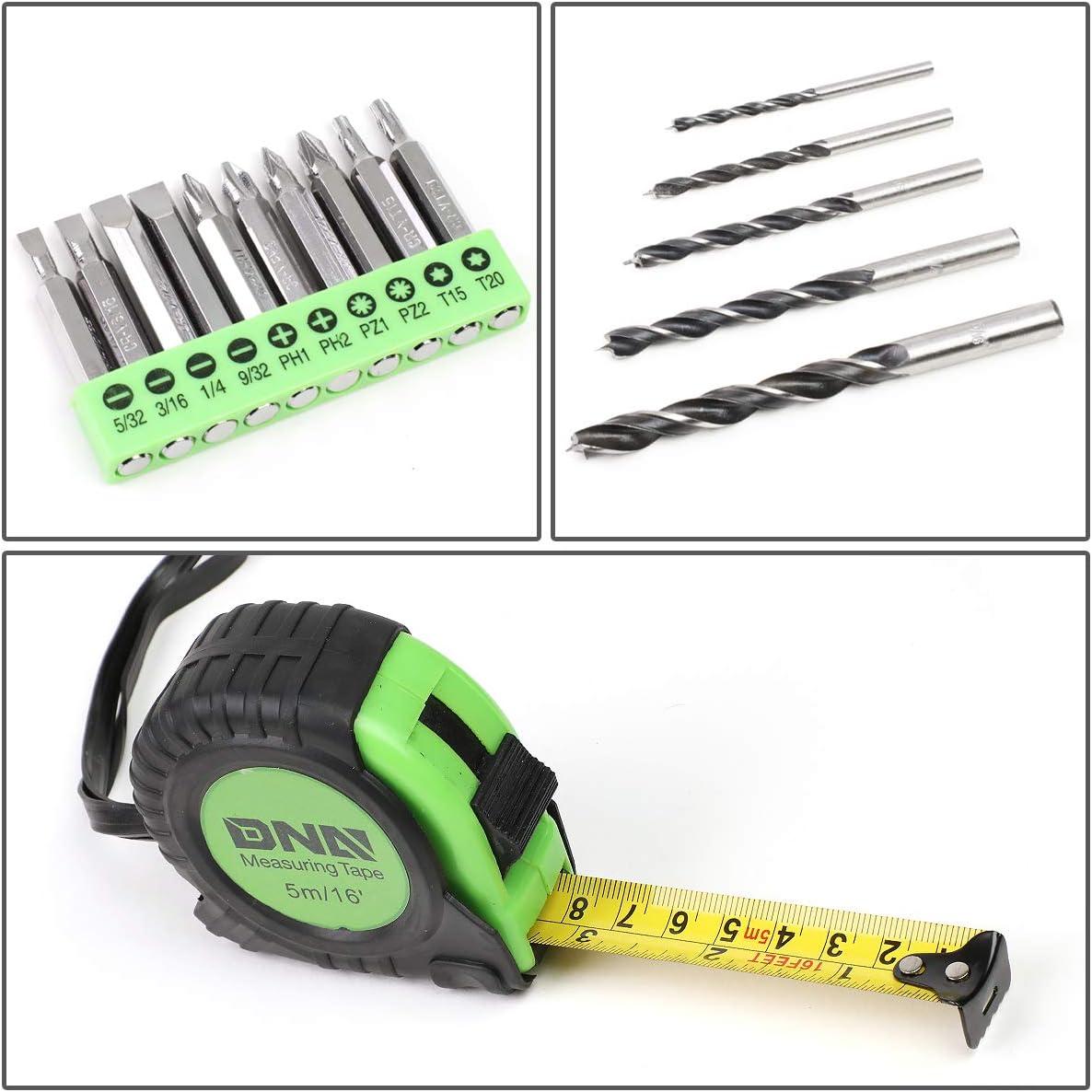 imageDNA MOTORING 27pcs 12V 1300mAh Cordless Drill Set Drill Driver Home Tool Kits Combination Tool Set Tool Kit with Drill For Home DIY Maintenance Orange TOOLS00016Mint Green