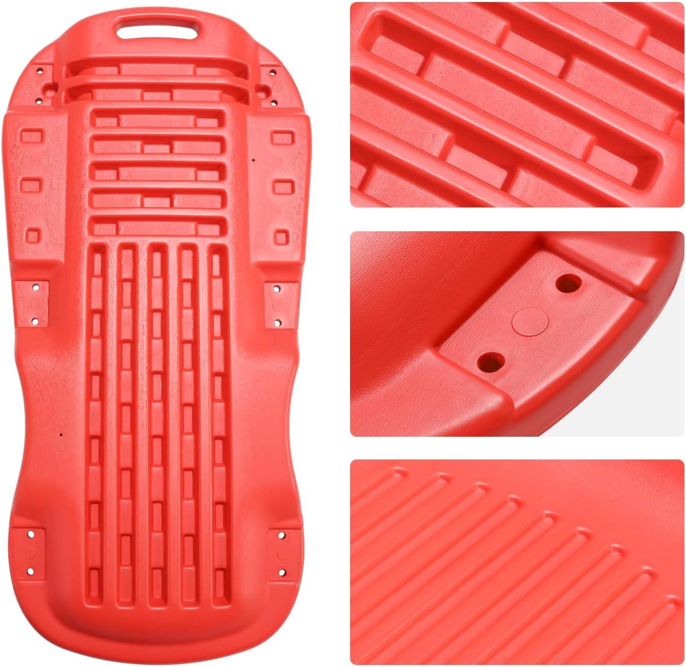 imageDNA MOTORING 40 Inch Mechanic Creeper Blow Molded Low Profile Rolling Garage Creeper wPadded Headrest Dual Tool Trays 350lbs Capacity Red TOOLS00005Red