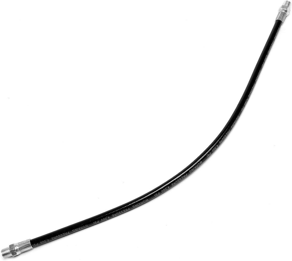 imageDNA MOTORING 4500 PSI Heavy Duty Grease Gun 14 oz Capacity 18quot Flexible Grease Hose Compatible with 18quot NPT pistol grip grease gun Suitable for Automotive and Marine Use TOOLS0010217 Inches