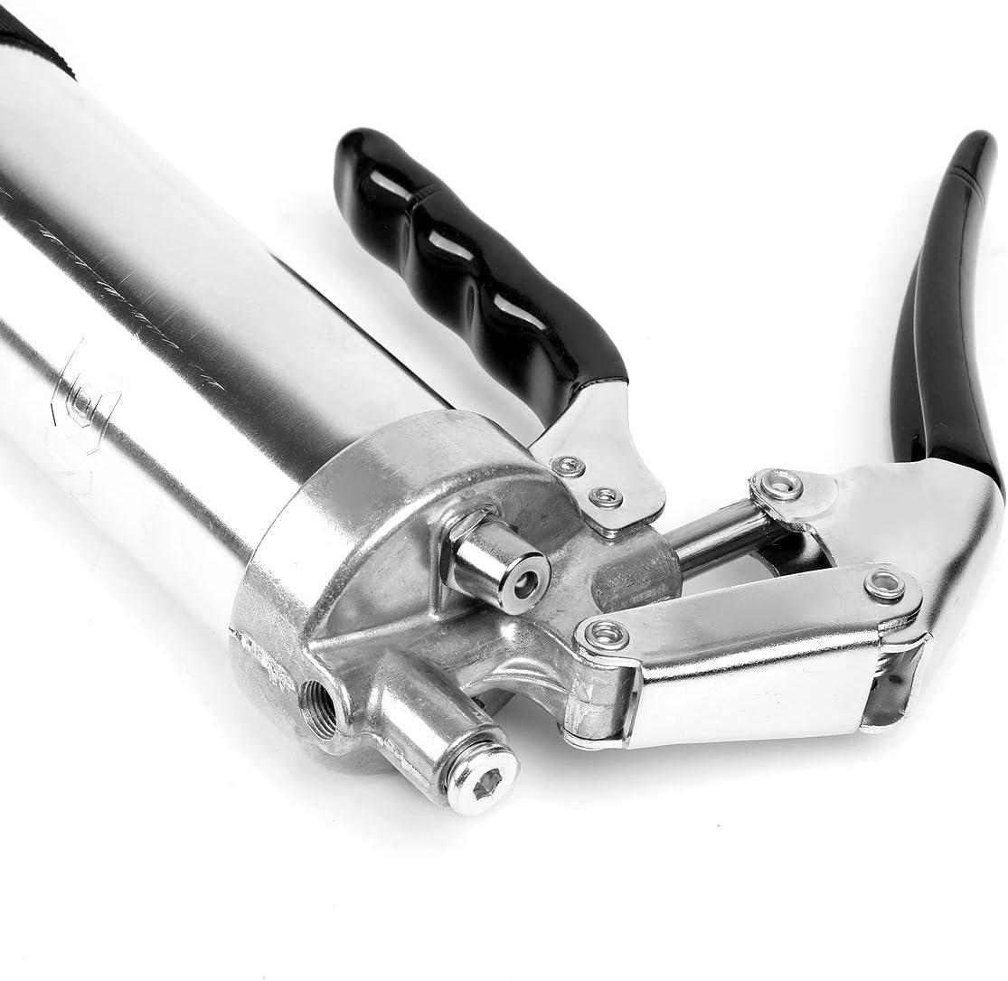 imageDNA MOTORING 4500 PSI Heavy Duty Grease Gun 14 oz Capacity 18quot Flexible Grease Hose Compatible with 18quot NPT pistol grip grease gun Suitable for Automotive and Marine Use TOOLS0010217 Inches