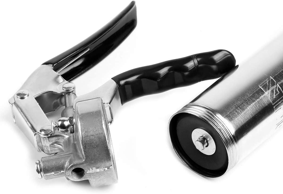 imageDNA MOTORING 4500 PSI Heavy Duty Grease Gun 14 oz Capacity 18quot Flexible Grease Hose Compatible with 18quot NPT pistol grip grease gun Suitable for Automotive and Marine Use TOOLS0010217 Inches