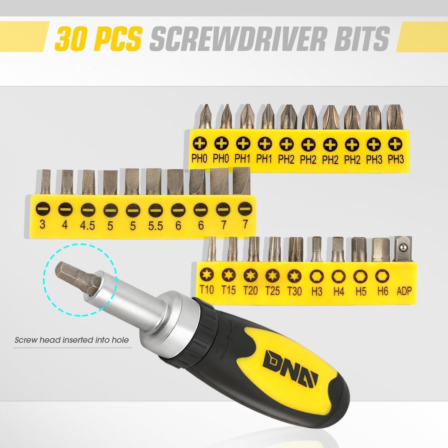 imageDNA MOTORING 64pcs Mechanics Auto ampamp Home Repair Tool Box Screwdriver Bit Tool Set SAE and Metric Socket Wrench Set YellowBlack TOOLS00027Mechanic Repair Tool box