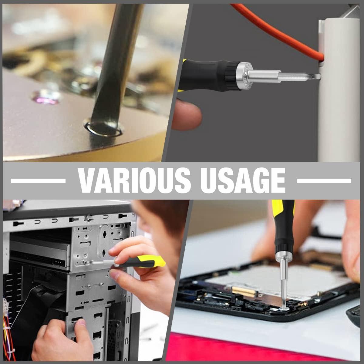 imageDNA MOTORING 64pcs Mechanics Auto ampamp Home Repair Tool Box Screwdriver Bit Tool Set SAE and Metric Socket Wrench Set YellowBlack TOOLS00027Screwdriver Set Tool Kit