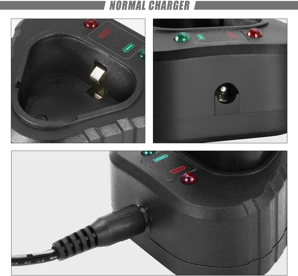 imageDNA MOTORING TOOLS00179 12V LithiumIon Battery Normal Charger for Power Tool with LED Indicator 35HR Charging Time