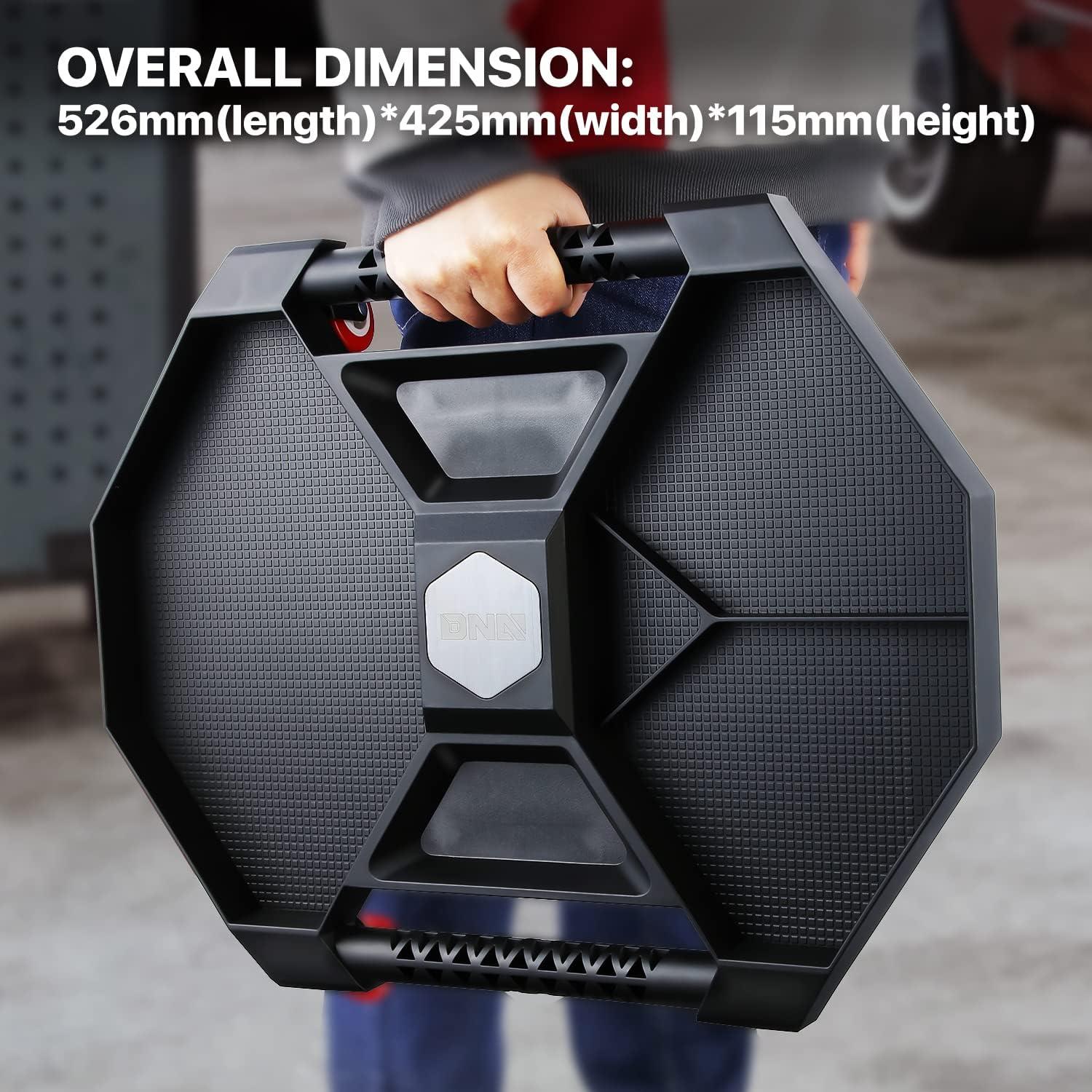 imageDNA MOTORING TOOLS00199 Automotive Rolling Tool Creeper with Lamp 3 X 2 Swivel Casters 30 lbs Load Capacity BlackOctagon W light