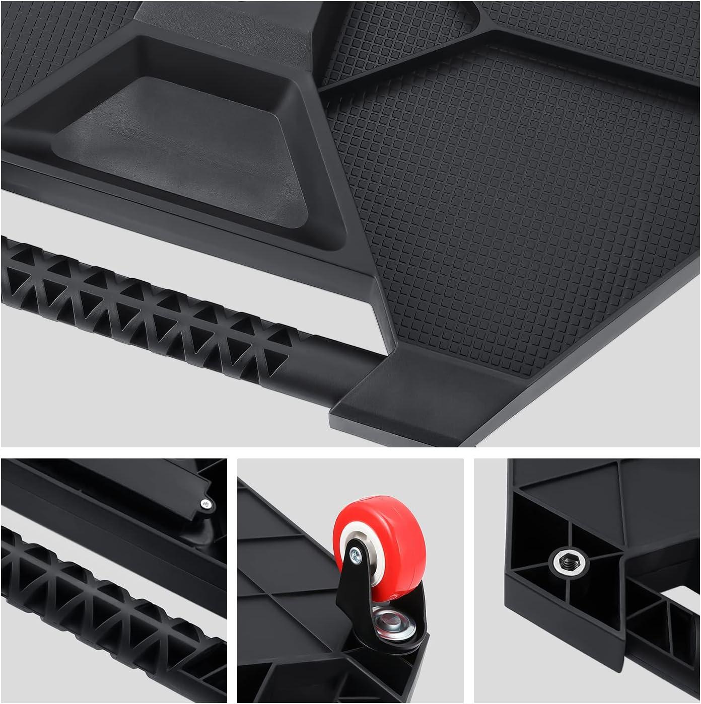 imageDNA MOTORING TOOLS00199 Automotive Rolling Tool Creeper with Lamp 3 X 2 Swivel Casters 30 lbs Load Capacity BlackOctagon W light