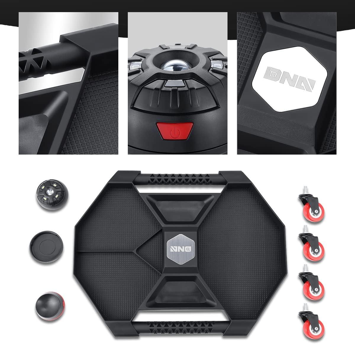 imageDNA MOTORING TOOLS00199 Automotive Rolling Tool Creeper with Lamp 3 X 2 Swivel Casters 30 lbs Load Capacity BlackOctagon W light