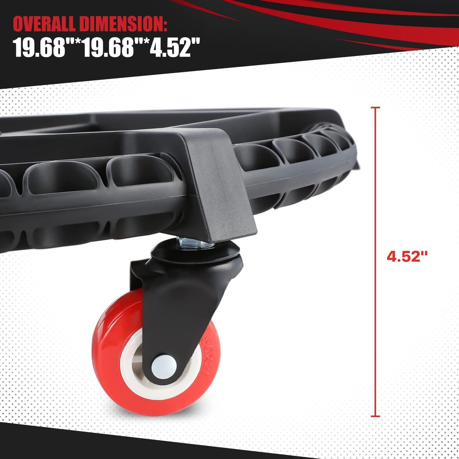 imageDNA MOTORING TOOLS00199 Automotive Rolling Tool Creeper with Lamp 3 X 2 Swivel Casters 30 lbs Load Capacity BlackRotundity W light