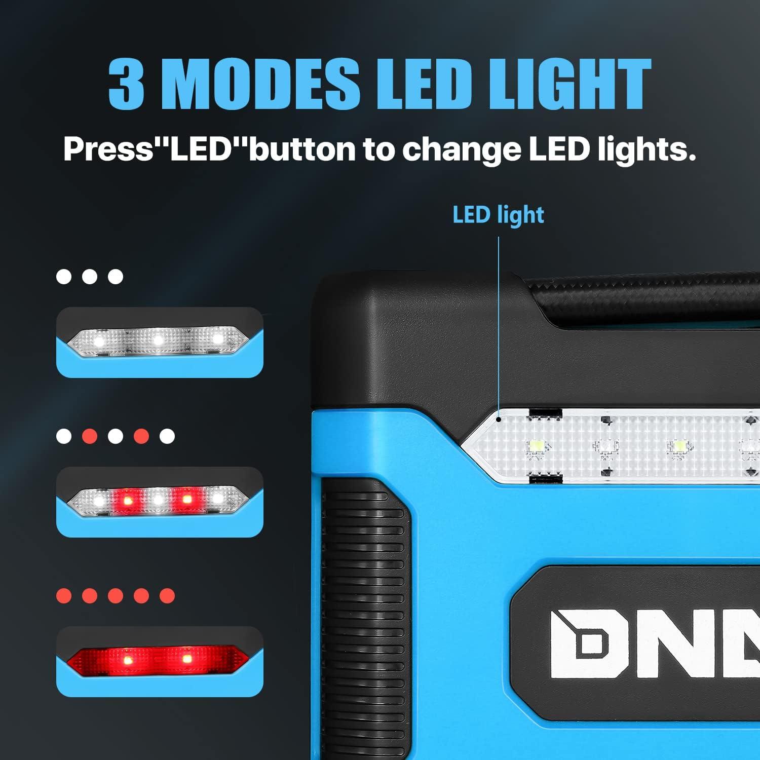 imageDNA MOTORING TOOLS00210 Red 12V DC Digital Tire Inflator Portable Air Compressor with Pressure Gauge for Cars Bicycles MotorcyclesBallsBlue