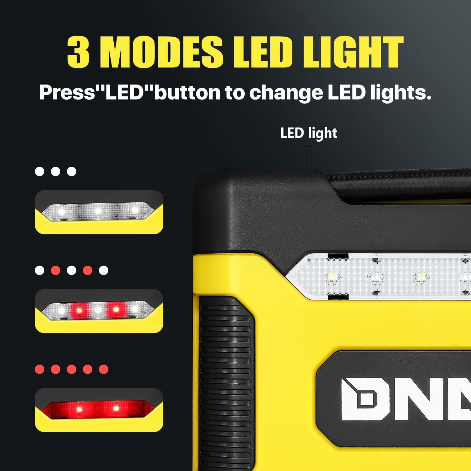 imageDNA MOTORING TOOLS00210 Red 12V DC Digital Tire Inflator Portable Air Compressor with Pressure Gauge for Cars Bicycles MotorcyclesBallsYellow