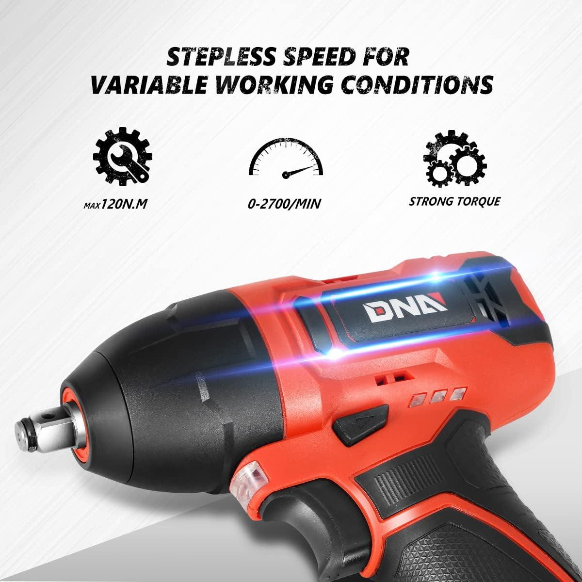 imageDNA MOTORING TOOLS00236 Rechargeable 36V Cordless Electric Screwdriver Tool Kit with LED Worklight BlueRed