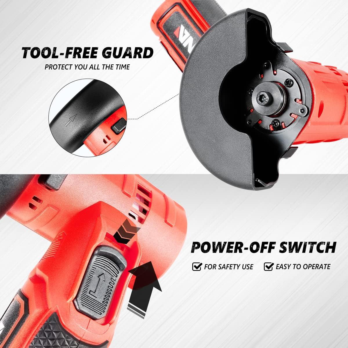 imageDNA MOTORING TOOLS00236 Rechargeable 36V Cordless Electric Screwdriver Tool Kit with LED Worklight BlueRed