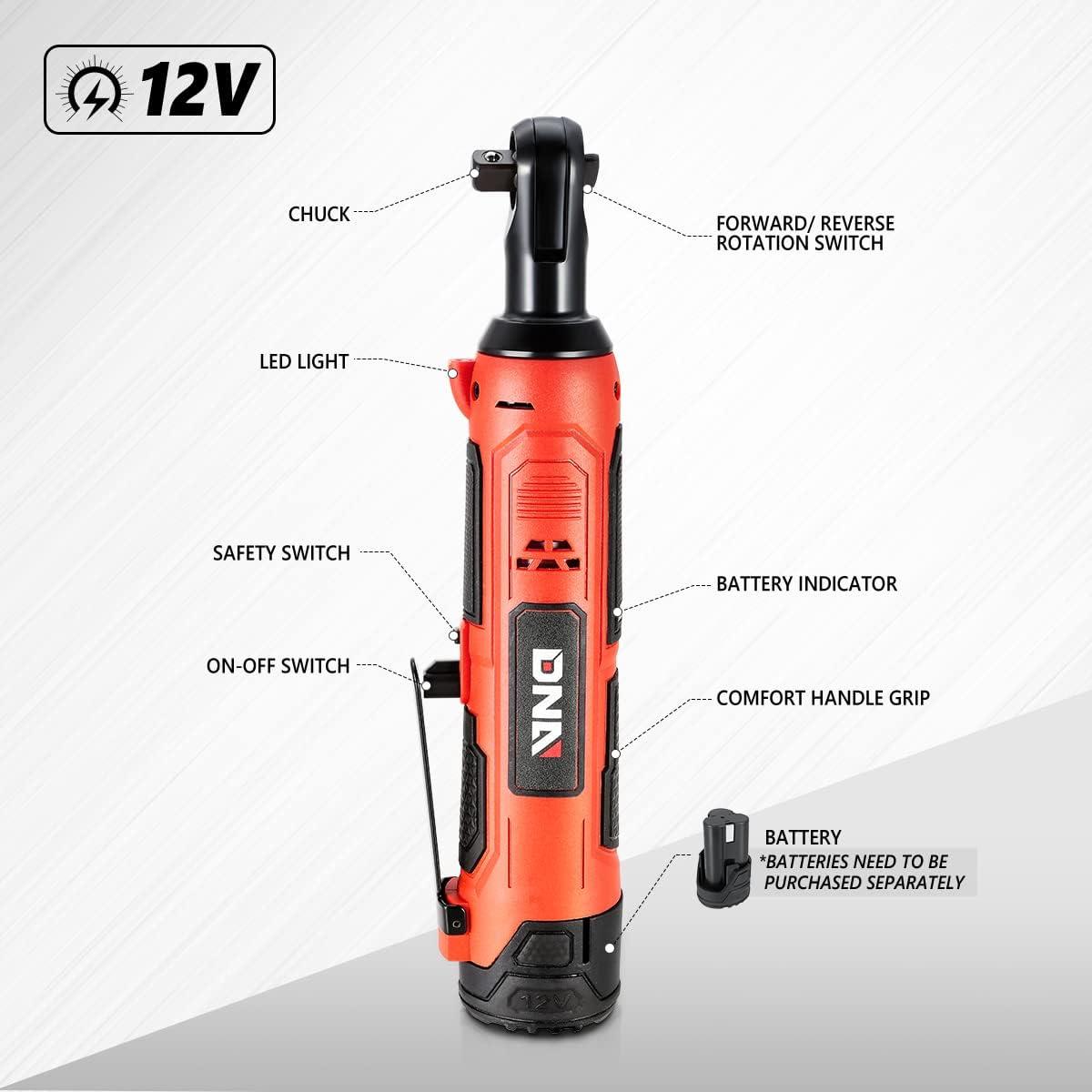 imageDNA MOTORING TOOLS00236 Rechargeable 36V Cordless Electric Screwdriver Tool Kit with LED Worklight BlueRed