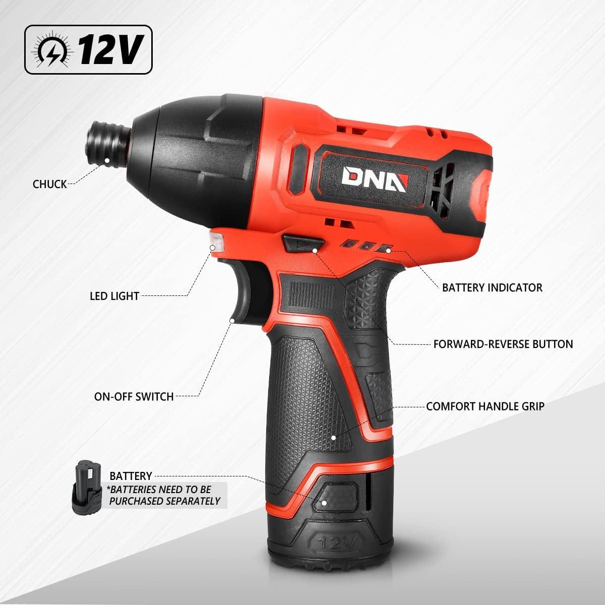 imageDNA MOTORING TOOLS00236 Rechargeable 36V Cordless Electric Screwdriver Tool Kit with LED Worklight BlueRed