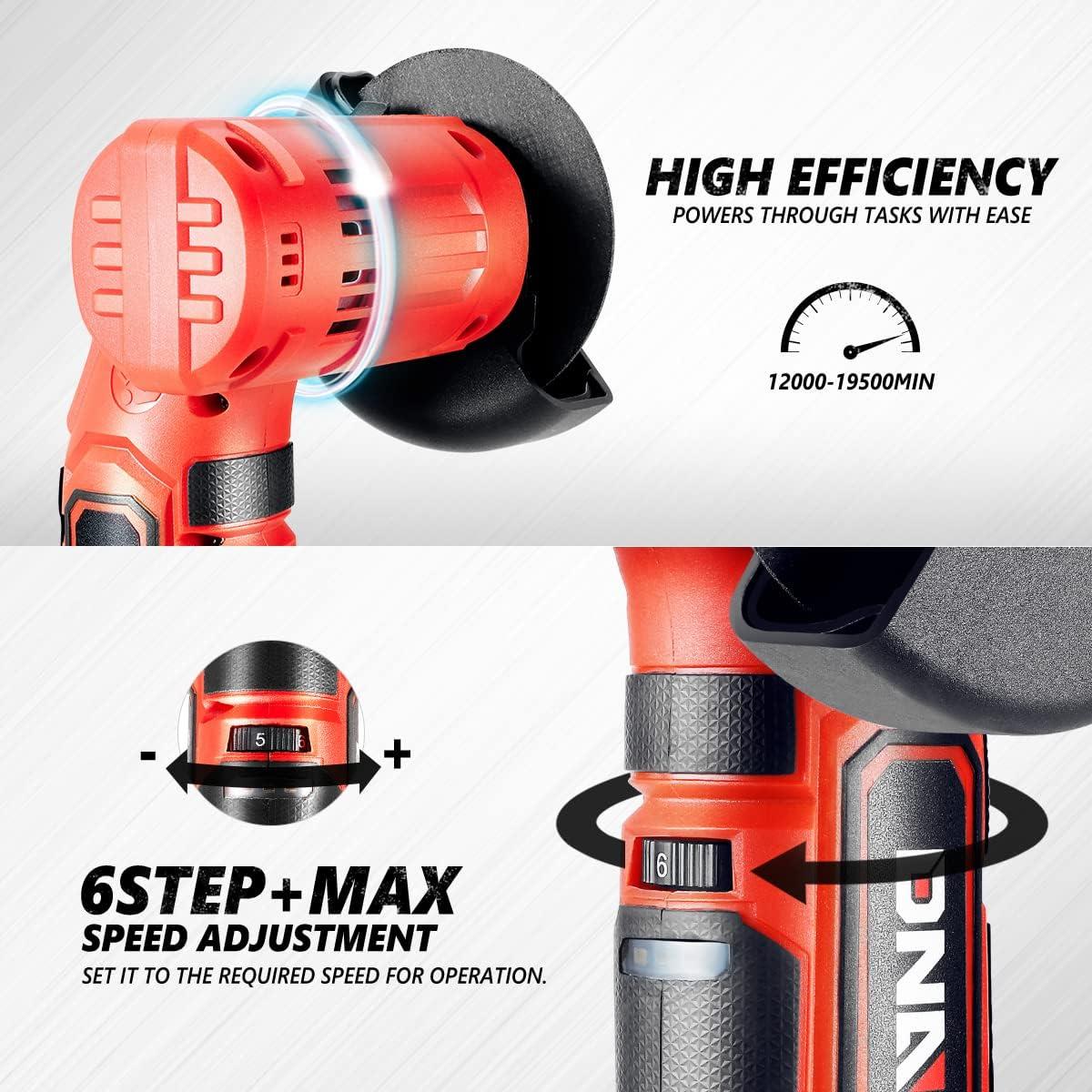 imageDNA MOTORING TOOLS00236 Rechargeable 36V Cordless Electric Screwdriver Tool Kit with LED Worklight BlueRed