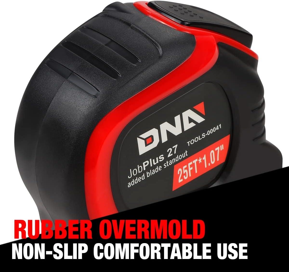 imageDNA Motoring TOOLS00041 Heavy Duty Steel Blade Imperial Measuring Tape  25 ft Tape Reel with 116 inch Graduations Push Button Lock76 m