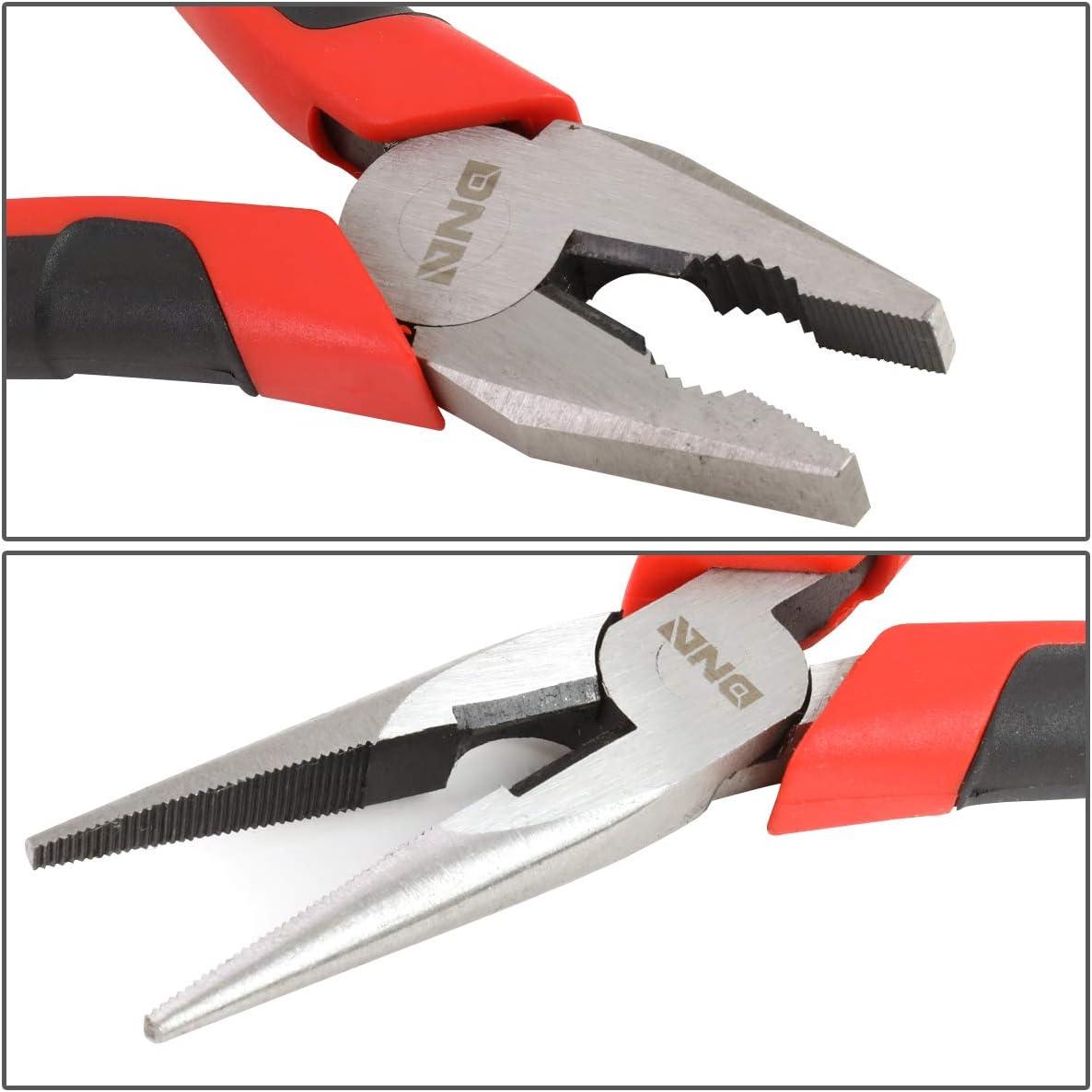 imageDNA Motoring TOOLS00058 2 Piece Pliers Set  612 inch Hand Tools wDurable Jaws Milled Teeth HotRiveted Joint2 PCS  612 Inch