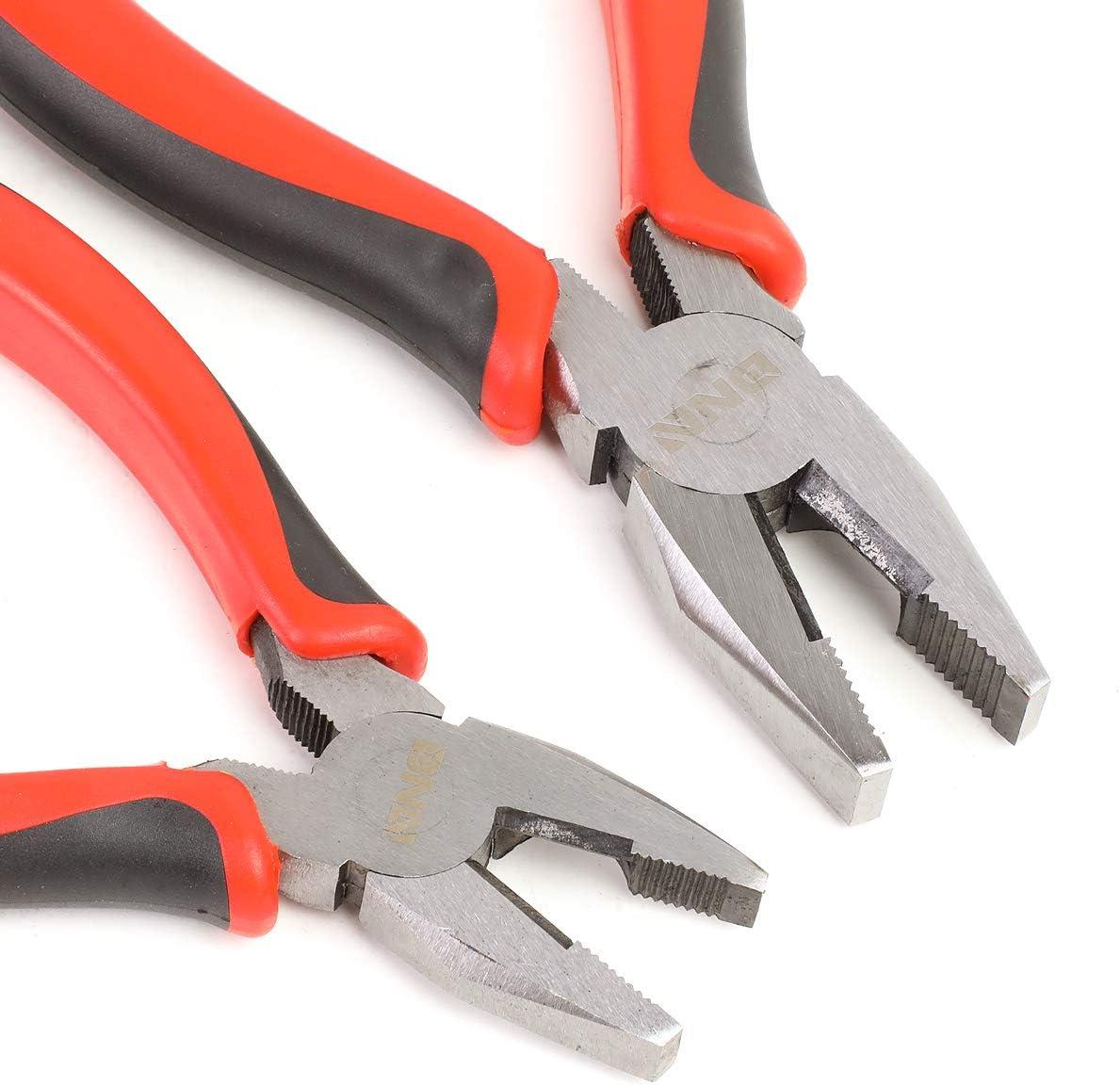 imageDNA Motoring TOOLS00058 2 Piece Pliers Set 612 inch Hand Tools wDurable Jaws Milled Teeth HotRiveted Joint7 PCS