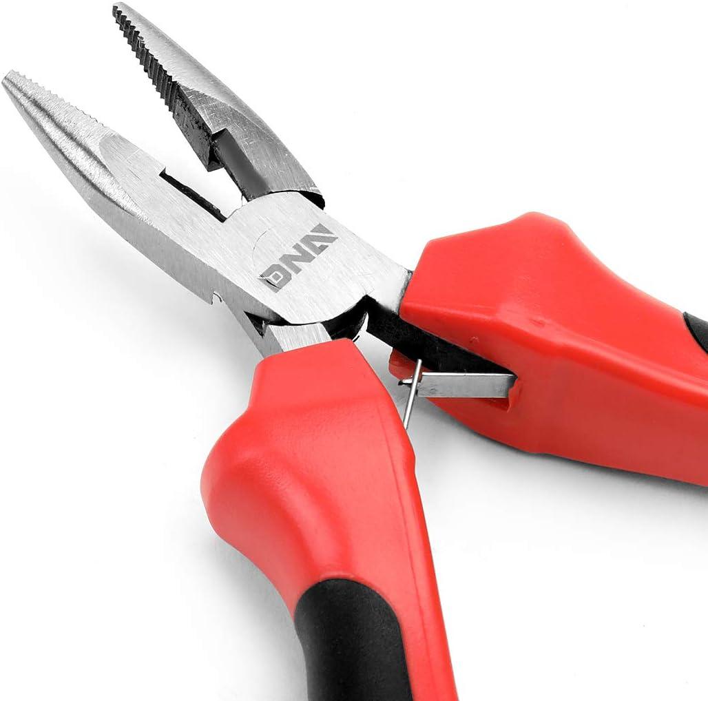 imageDNA Motoring TOOLS00067 7 inch Pliers  05 in Durable Jaws Linesman Pliers wMilled Teeth HotRiveted Joint434 Needle Nose Plier
