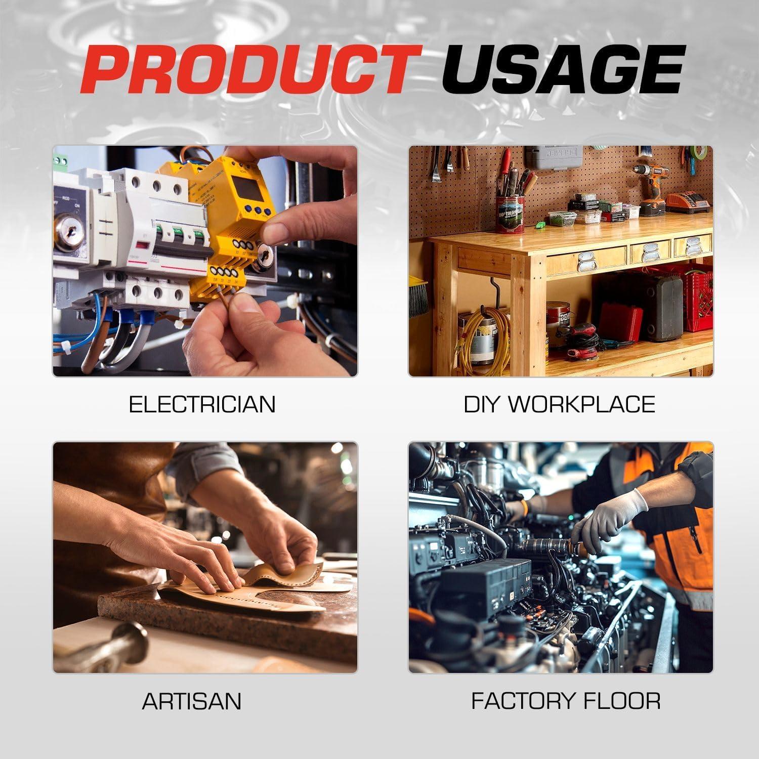 imageDNA Motoring TOOLS00067 7 inch Pliers 05 in Durable Jaws Linesman Pliers wMilled Teeth HotRiveted Joint6in Diagonal Cutter