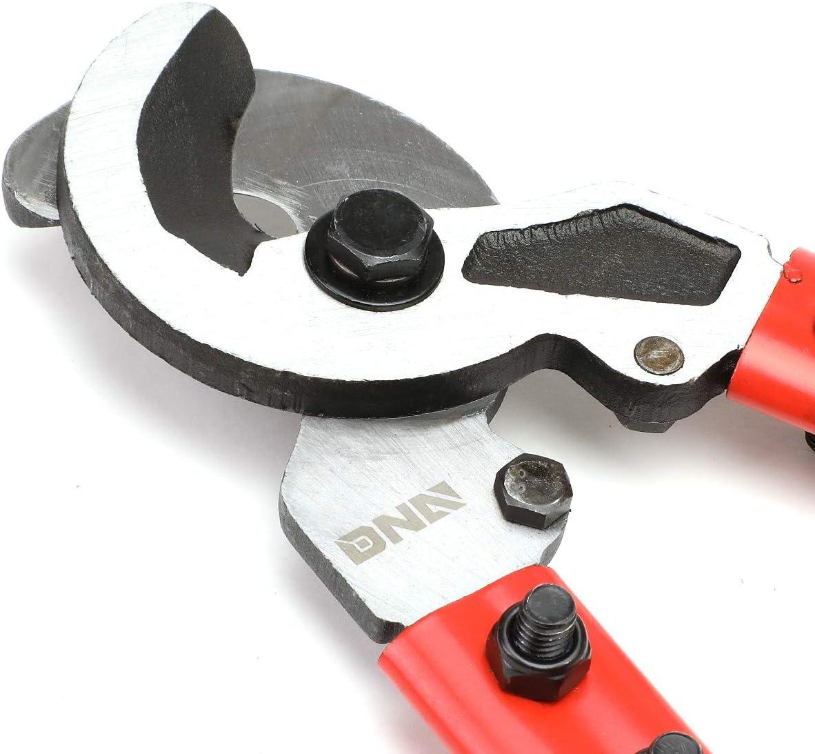 imageDNA Motoring TOOLS00106 HighLeverage Ratchet Cutter 1878 Inches PVC Pipe Cutter wStainless Steel BladesCable Cutter