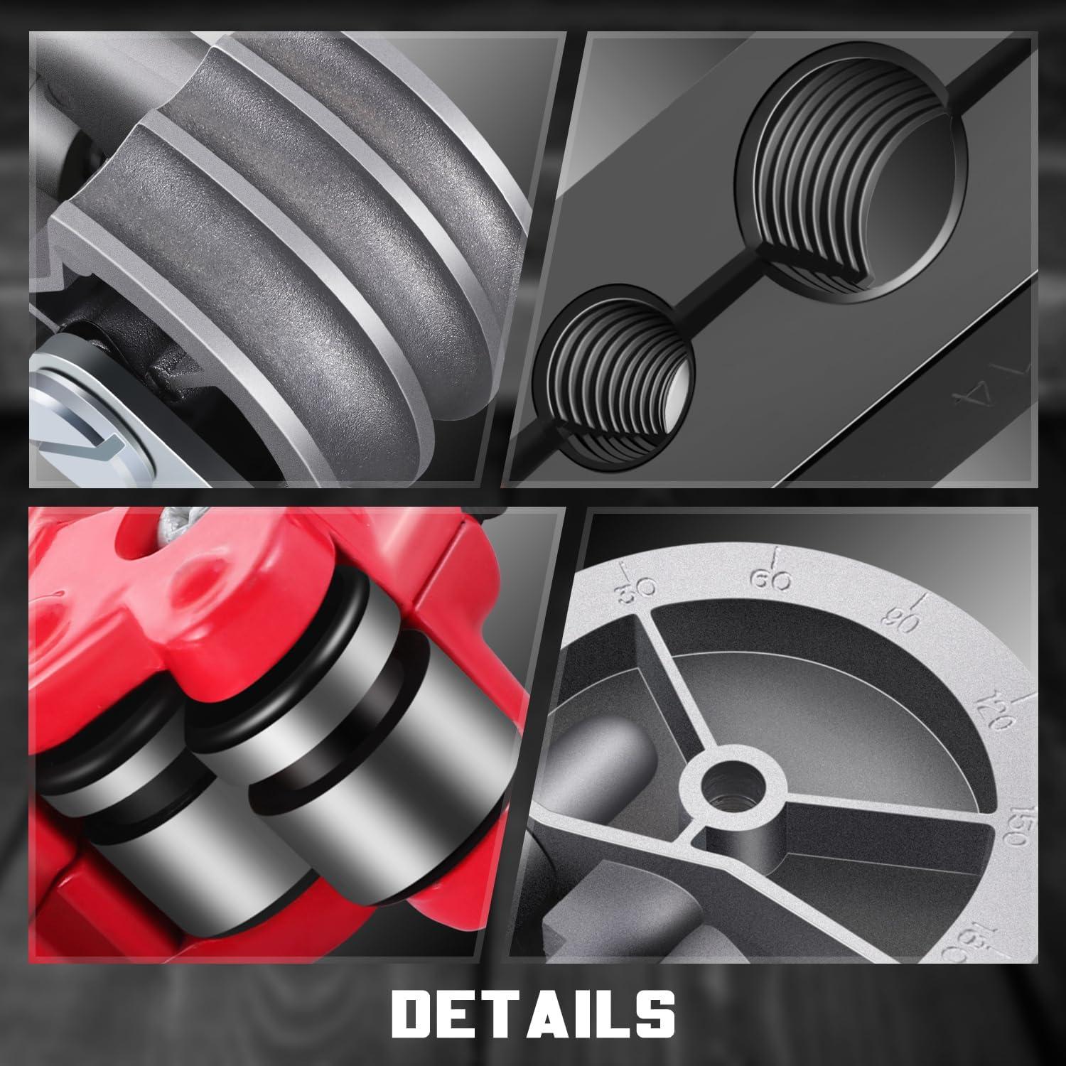 imageDNA Motoring TOOLS00106 HighLeverage Ratchet Cutter 1878 Inches PVC Pipe Cutter wStainless Steel BladesFlaring Tools Kit