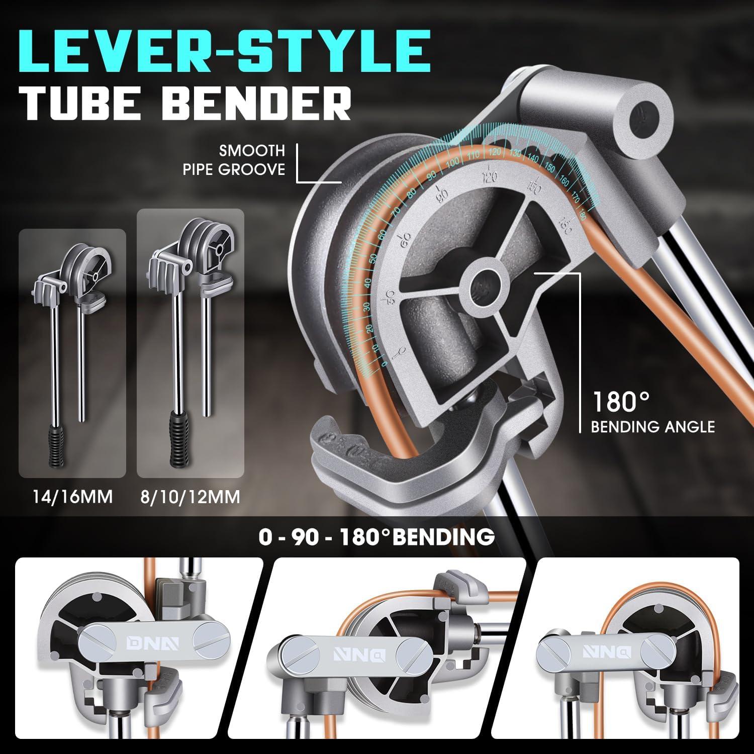 imageDNA Motoring TOOLS00106 HighLeverage Ratchet Cutter 1878 Inches PVC Pipe Cutter wStainless Steel BladesFlaring Tools Kit