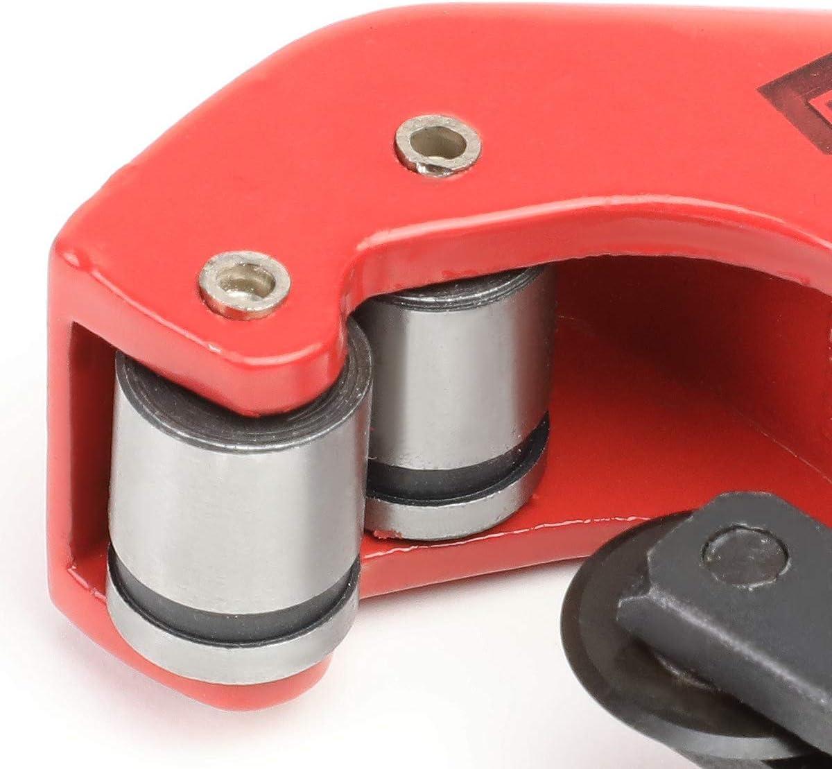 imageDNA Motoring TOOLS00106 HighLeverage Ratchet Cutter 1878 Inches PVC Pipe Cutter wStainless Steel BladesLock Tubing Cutter