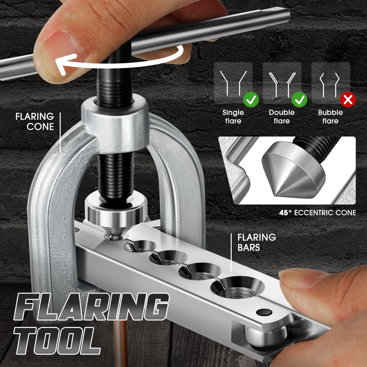 imageDNA Motoring TOOLS00106 HighLeverage Ratchet Cutter 1878 Inches PVC Pipe Cutter wStainless Steel BladesUpgraded Brake Line Kit