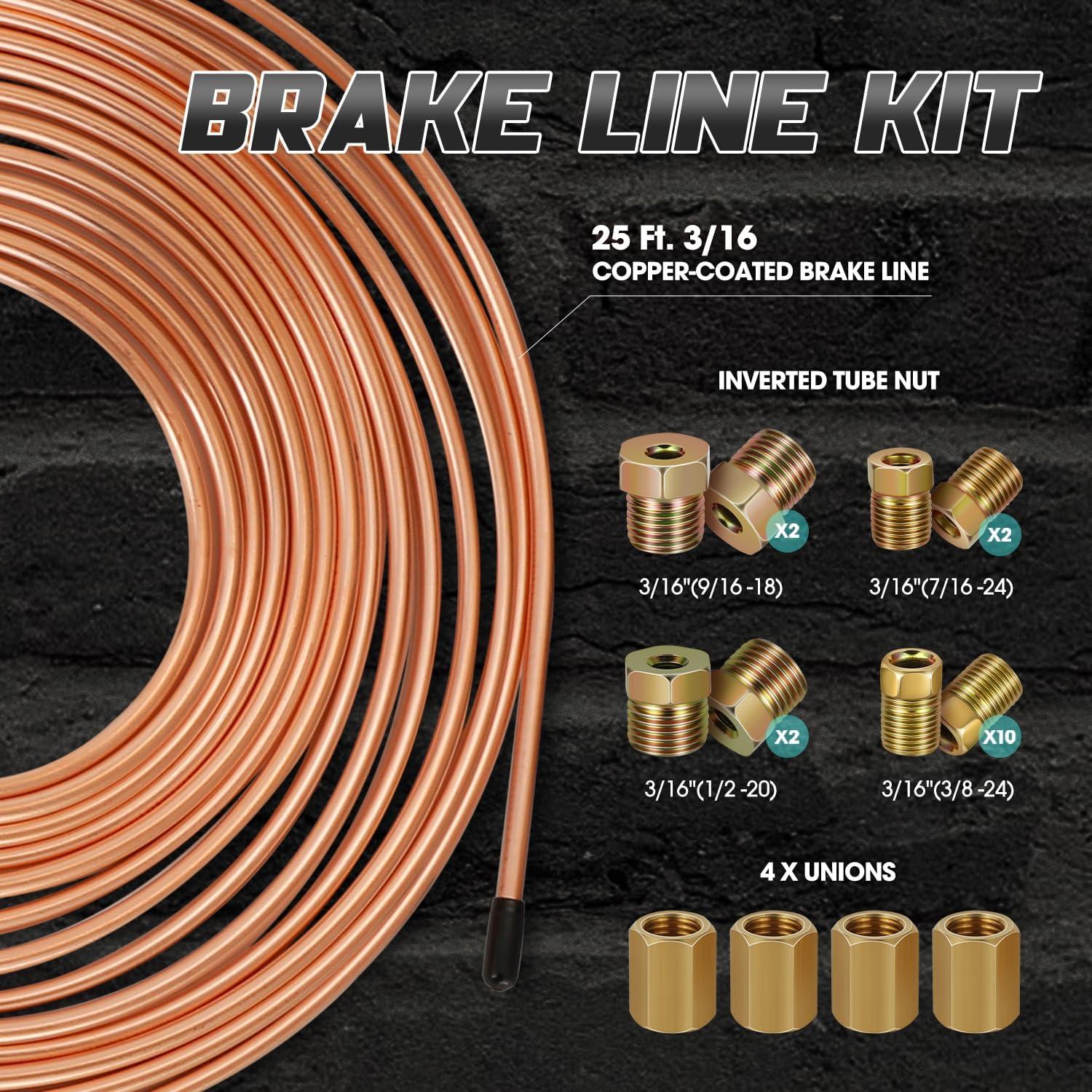 imageDNA Motoring TOOLS00106 HighLeverage Ratchet Cutter 1878 Inches PVC Pipe Cutter wStainless Steel BladesUpgraded Brake Line Kit