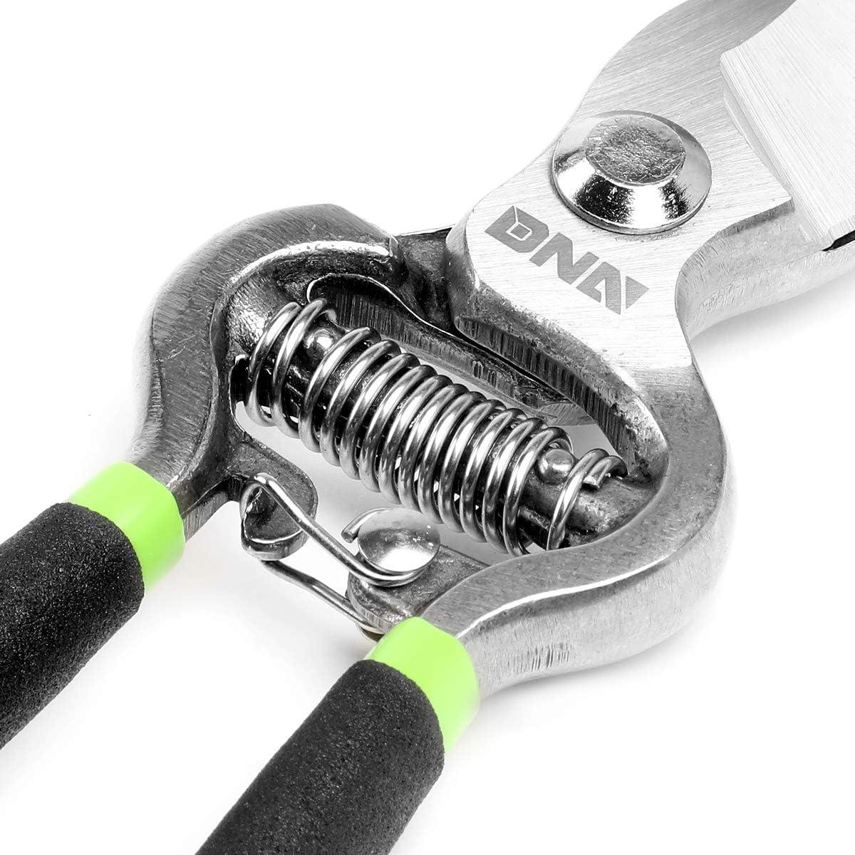 imageDNA Motoring TOOLS00112 Heavy Duty Steel Curved Blade Pruners 1 Inch Garden Pruners with Steel Blade Design GreenBlack Vinyl Grips HandleGarden Pruner