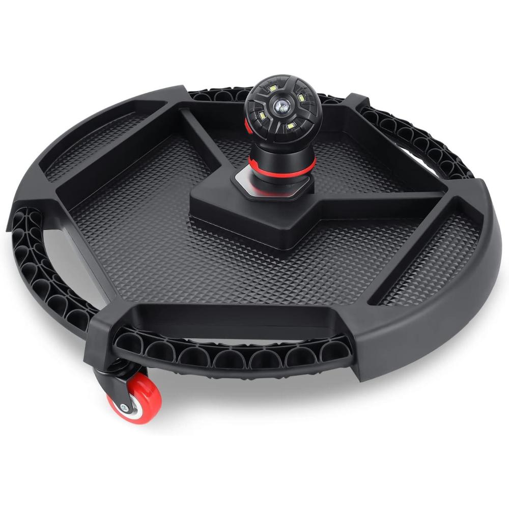 imageDNA MOTORING TOOLS00199 Automotive Rolling Tool Creeper with Lamp 3 X 2 Swivel Casters 30 lbs Load Capacity BlackRotundity W light