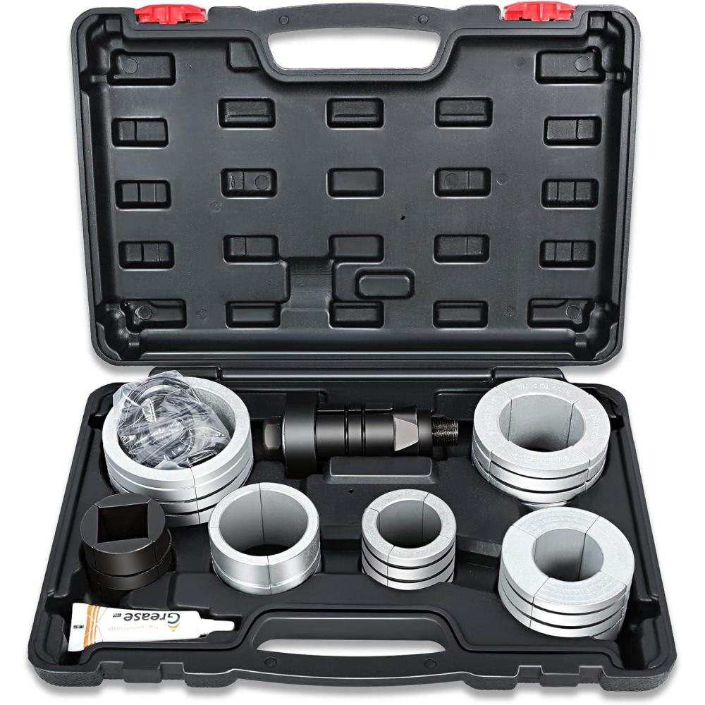 imageDNA MOTORING TOOLS00202 158 to 414 Inches Exhaust Pipe Expander Stretcher Tool Set with Rubber Rings for Automotive Car Tail Pipe Tube Repair