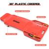 DNA MOTORING 40 Inch Mechanic Creeper, Blow Molded Low Profile Rolling Garage Creeper, w/Padded Headrest, Dual Tool Trays, 350lbs Capacity, Red, TOOLS-00005(Red)