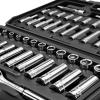 DNA MOTORING Home Repair Tool Set, Magnetic Screwdriver Socket Set, Ratchet Screwdriver Tools Set for Mechanics and DIY, w/Storage Box, Orange, TOOLS-00037(72 PCs Drive Socket Set)