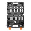 DNA MOTORING Home Repair Tool Set, Magnetic Screwdriver Socket Set, Ratchet Screwdriver Tools Set for Mechanics and DIY, w/Storage Box, Orange, TOOLS-00037(72 PCs Drive Socket Set)
